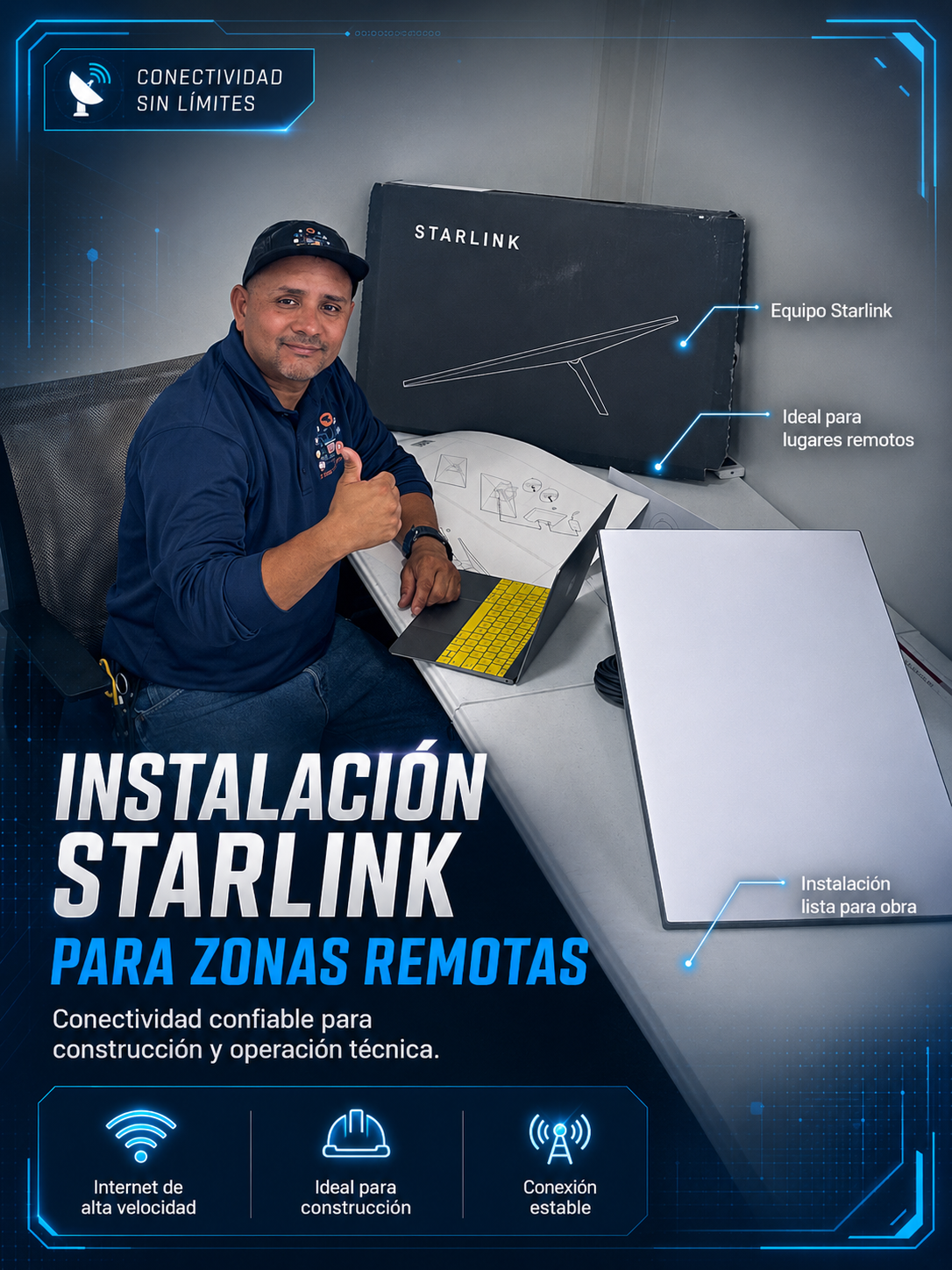 Mayagüez Square · Conectividad Starlink en Obra — imagen 1